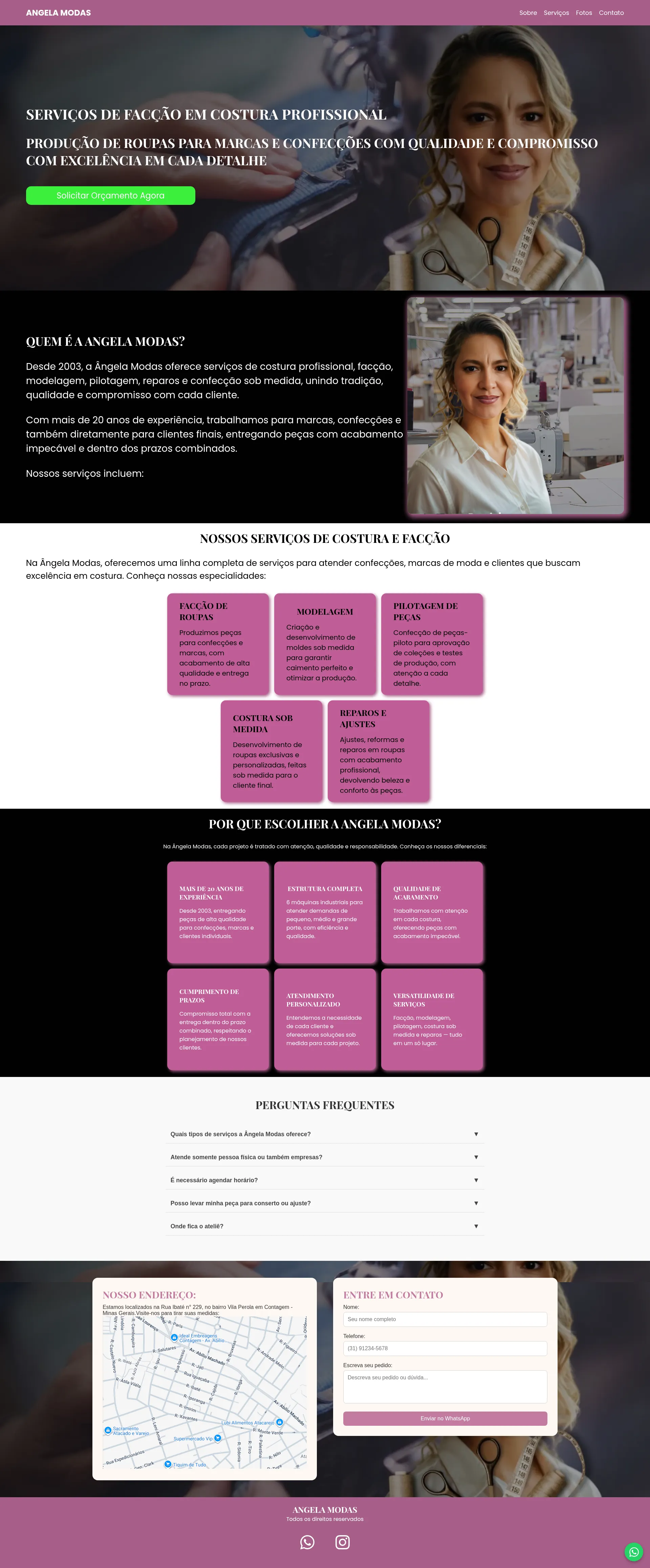 Website para costureiras