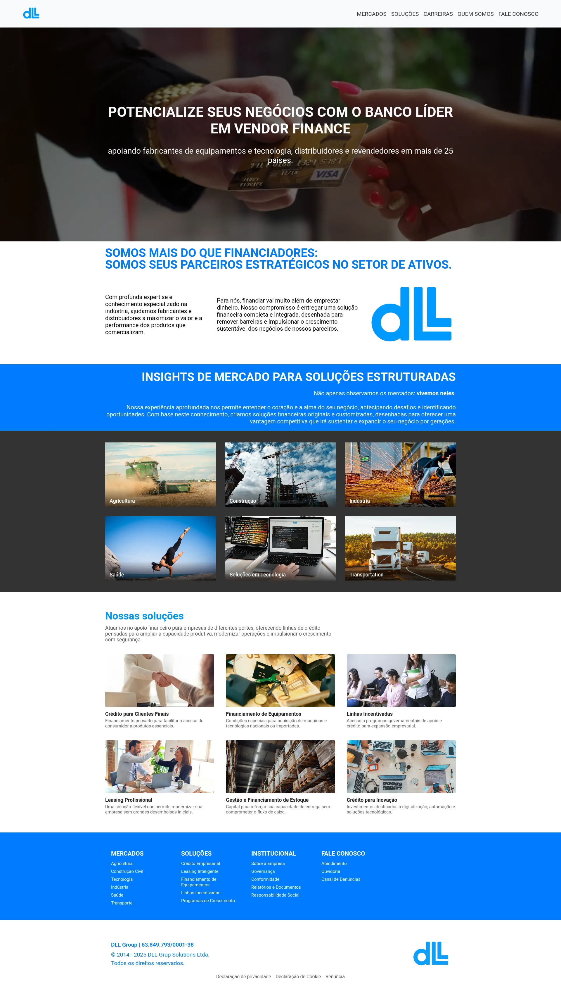 Website para bancos internacionais