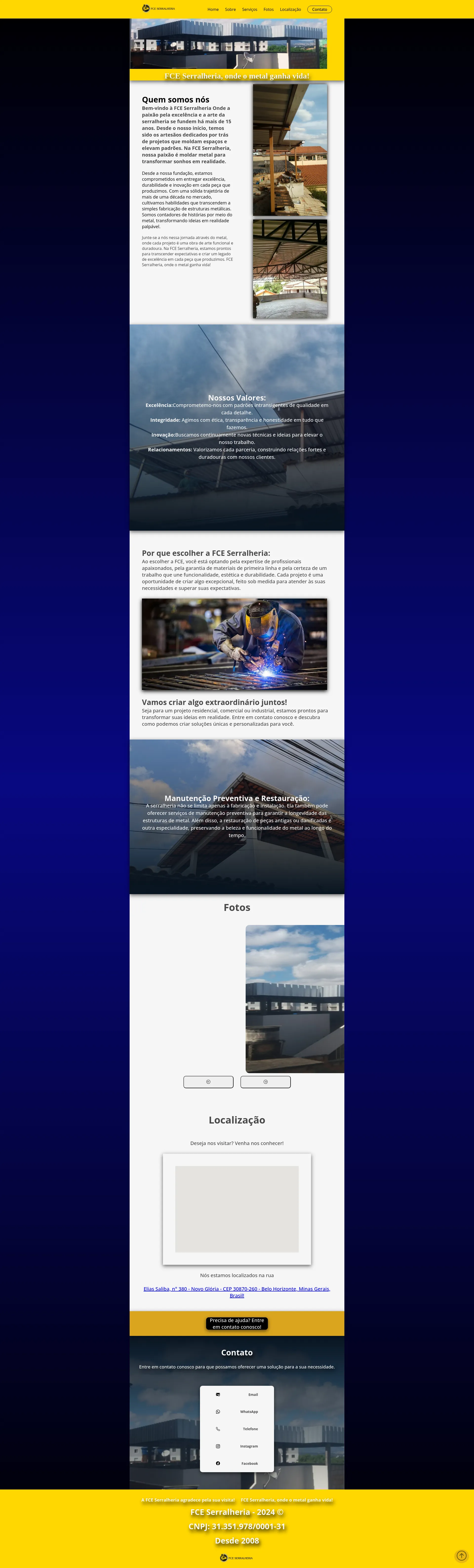 Website para serralheria 