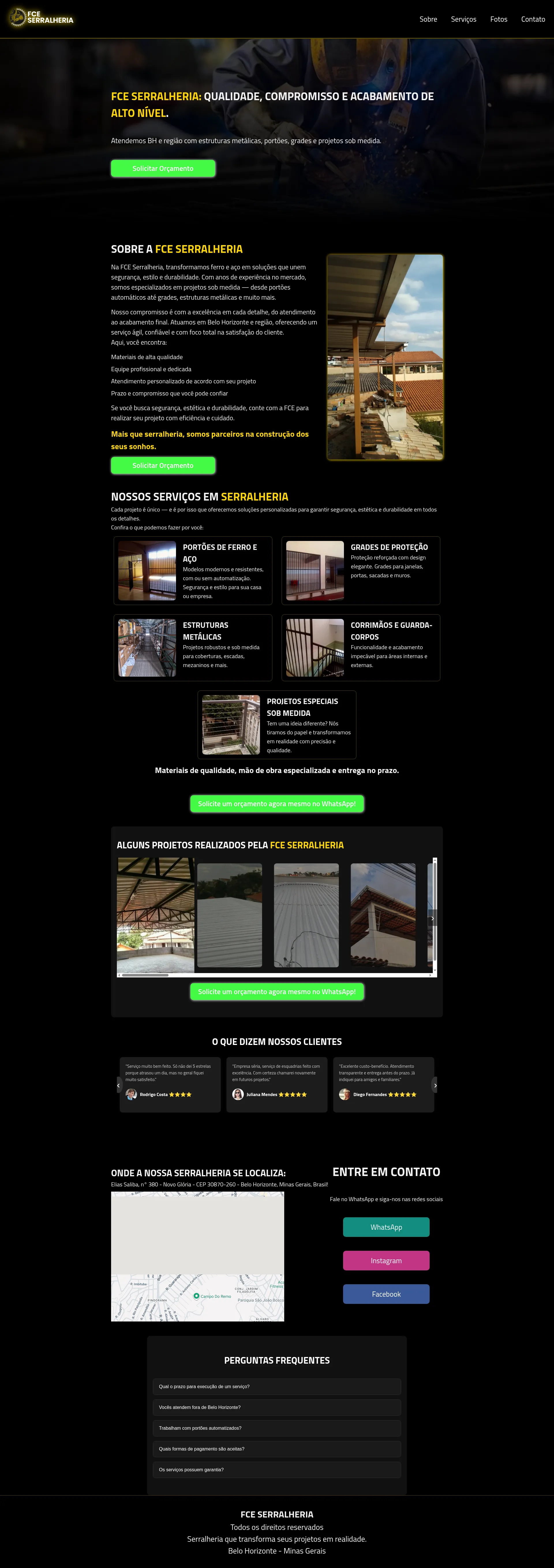 Website para serralheria 