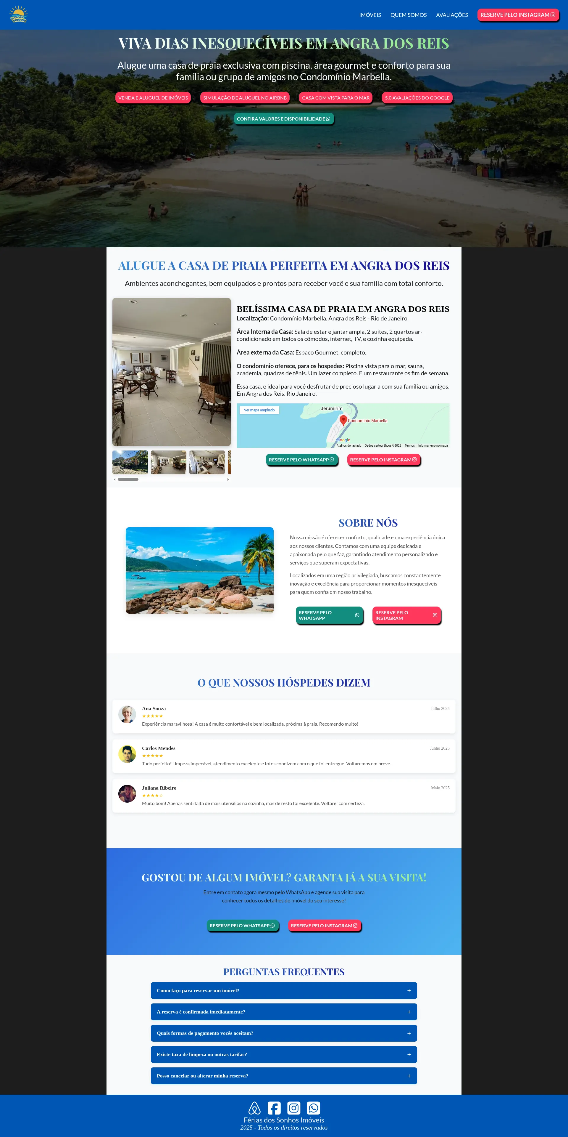 Website para negócios locais - pousadas