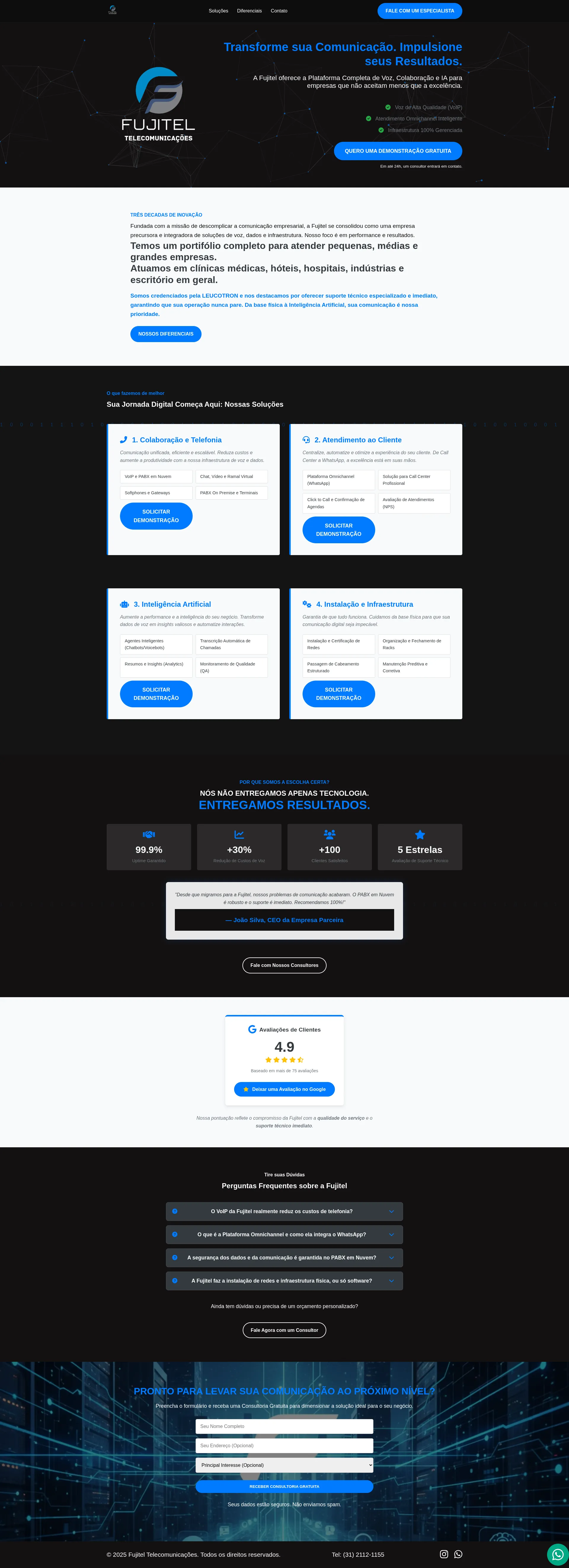 Website para provedor de internet