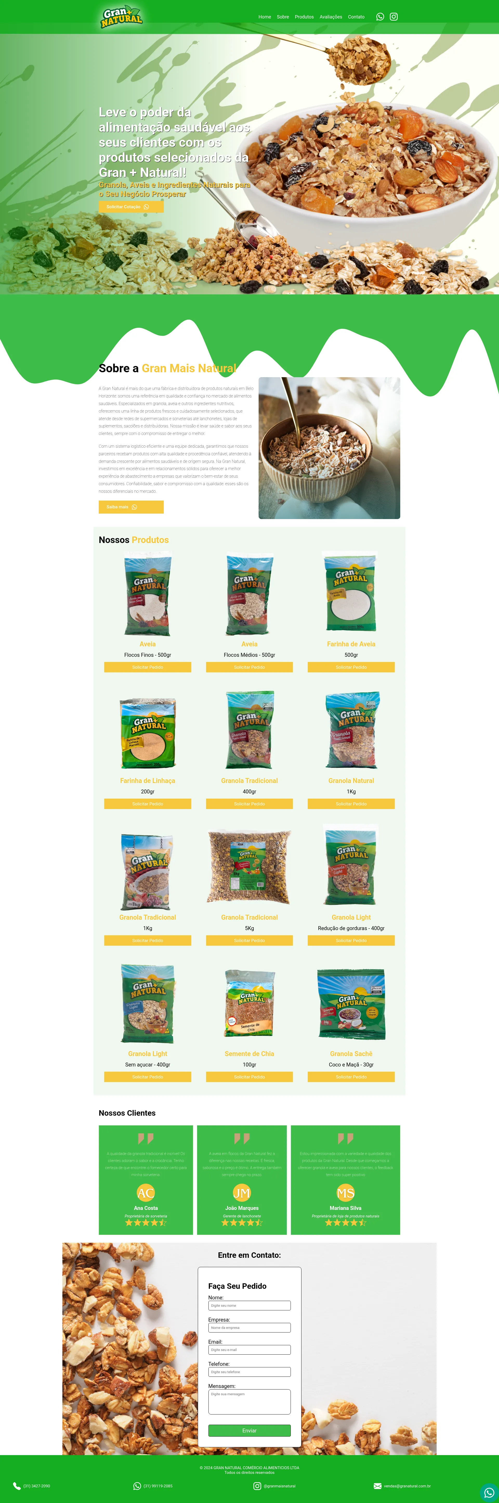 Website para negócios locais - distribuidora