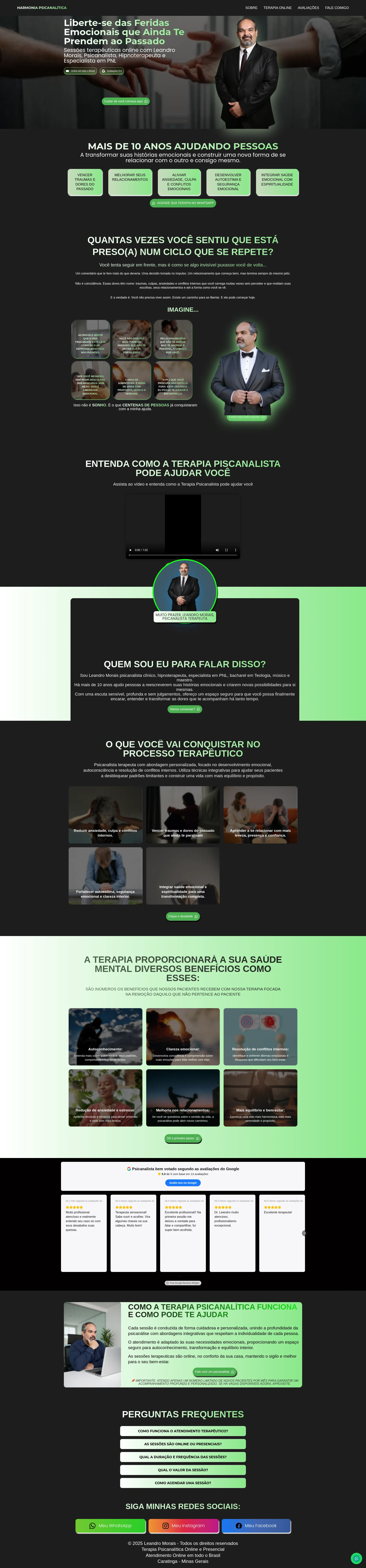 Website para psicanalistas tereapeutas