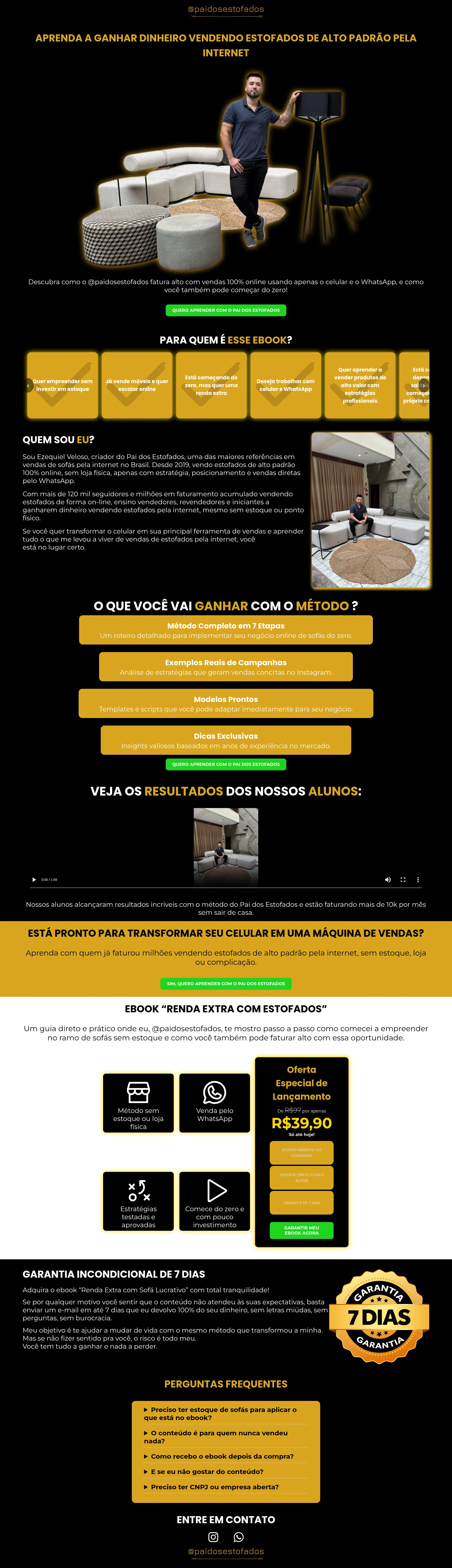 página de vendas para cursos online