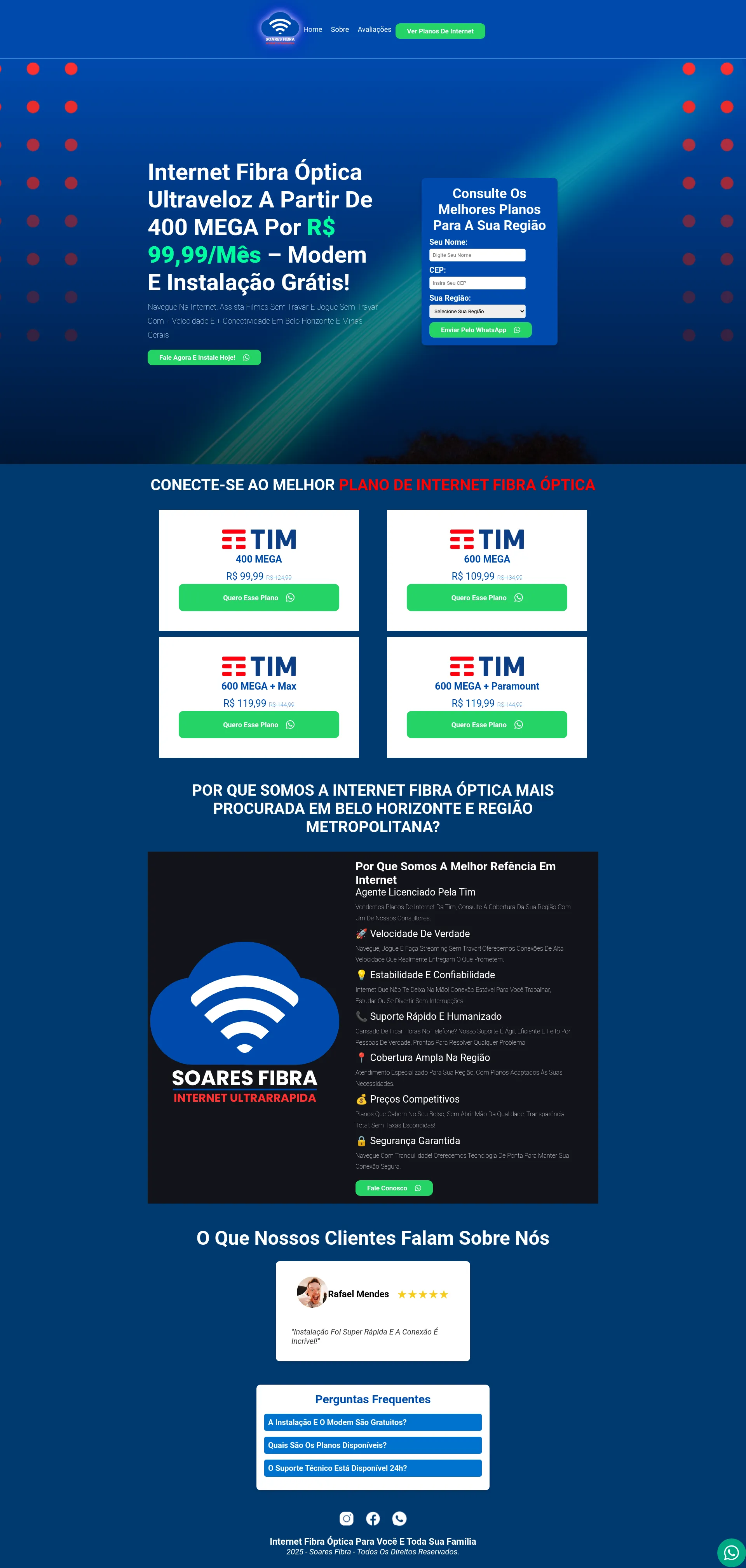 Website para provedores de intenet